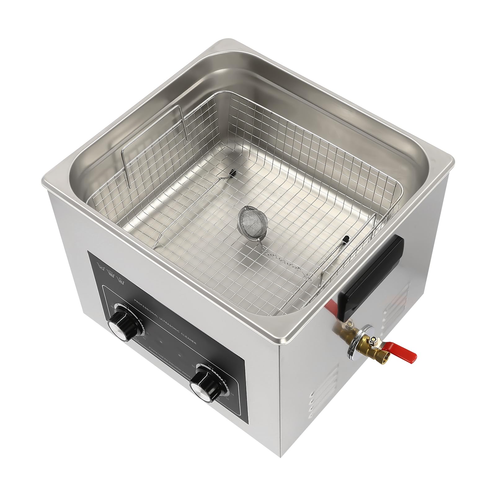 Máquina de limpieza ultrasónica, máquina limpiadora ultrasónica - Tanque de baño digital industrial con calentador y temporizador para joyería, gafas, instrumental dental, equipo médico, ace