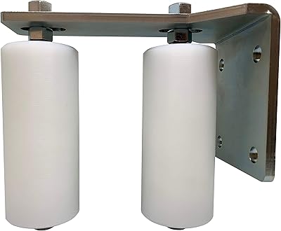 Slide Gate Guide Roller L Rear Post Bracket Universal Heavy Duty Adjustable Dual Nylon Rollers Gate Support Assembly for Sliding Rolling Gates â€“ Eagle Guide Rollers (6