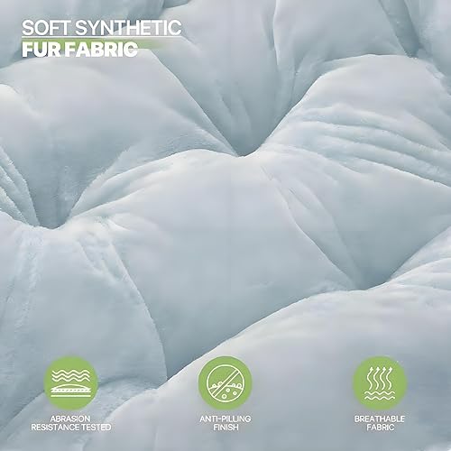 Miniatura 6 de Magshion Silla plegable con platillo para adultos, cómodo asiento de lectura, asiento de piel sintética con marco de metal acolchado grueso para