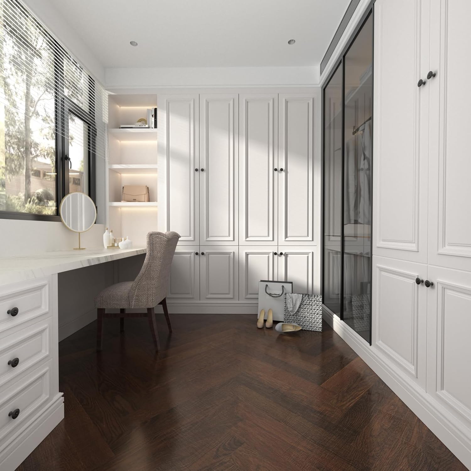 goldenwarm 4 Pack Black Knobs Black Drawer Knobs Black Door Knobs Black Cabinet Knobs Cupboard Door Knobs Wardrobe Knobs Black Cupboard Knobs Vintage Drawer Knobs