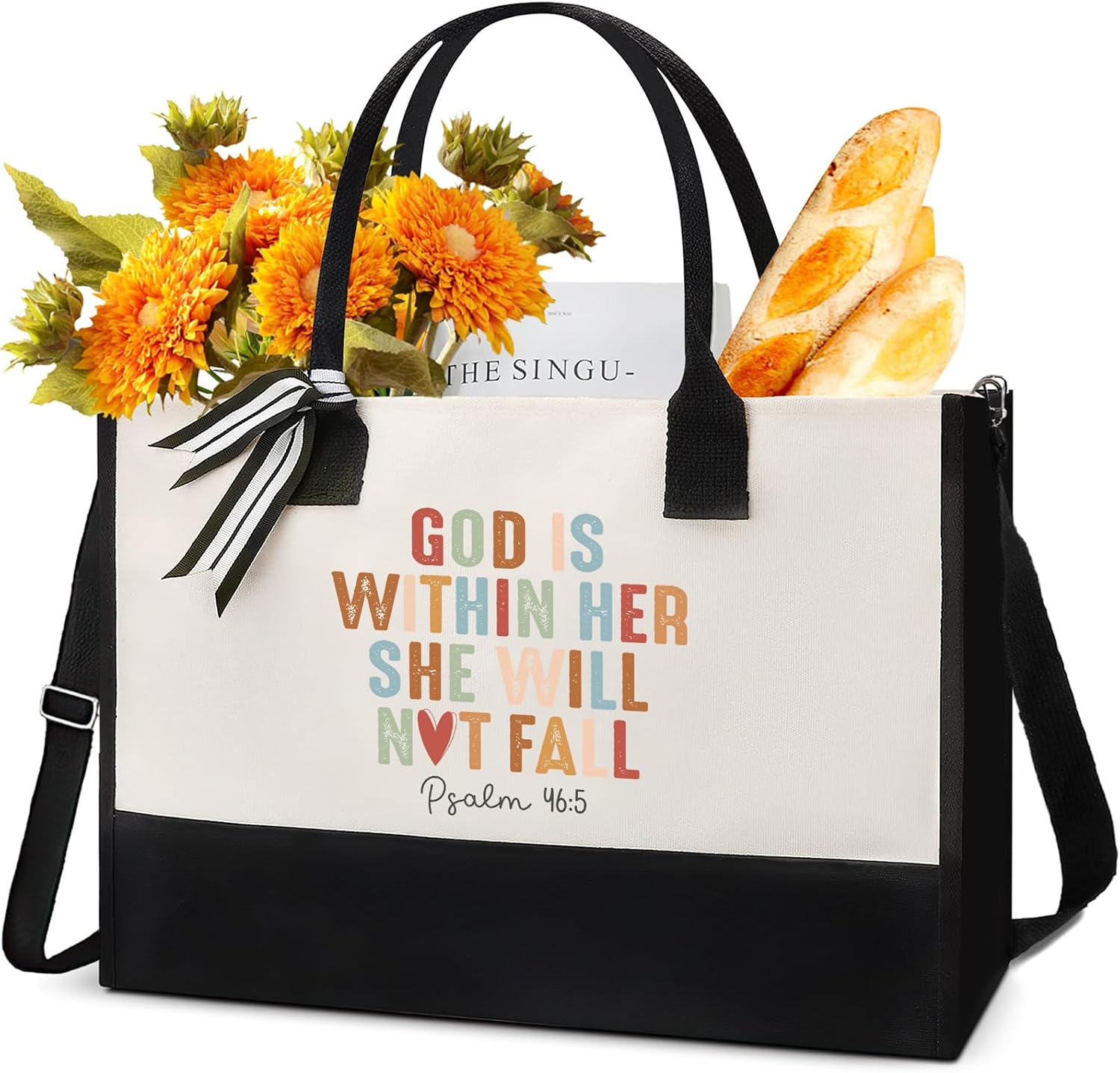 Dachshund Gifts for Women - Reusable Tote Bag Cute Grocery Handbag | Shopping Work Travel Accessories with Zipper Thank Christmas New Year Birthday Gift for Grandma Mom Friends Dog Lovers