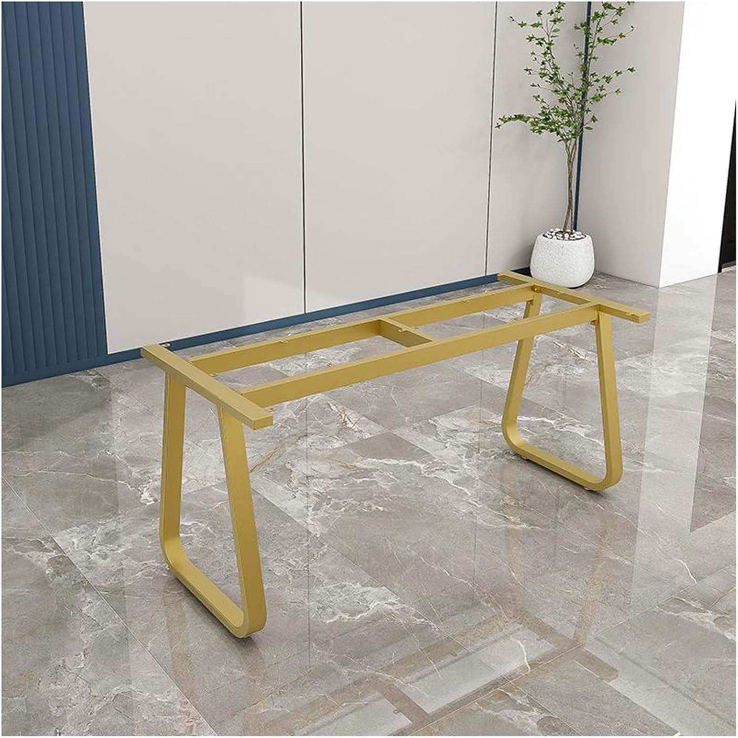 Rectangular Metal Table Legs Height 28.3" Water Proof and Rustproof Heavy-Duty Workbench Base Suitable for Dining/Office/Study/Conference Desk Leg