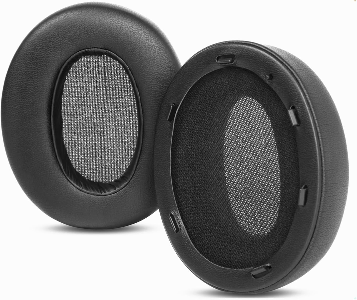 WH-XB910 Headset Ear Pads Ear Cushions Replacement Compatible with Sony WH-XB910N XB910N Extra Bass Noise Cancelling Headphones Protein Leather Earpads Black - Image 6