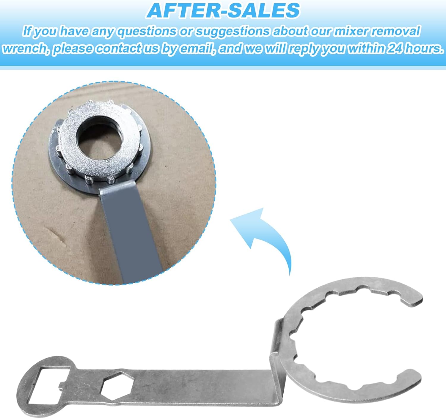 QQZ Removal Wrench 002963, for Waring CB6 CB10 CB15 Lock Nut 012008 & Blade Assembly 502977 (3 in 1) - Image 4