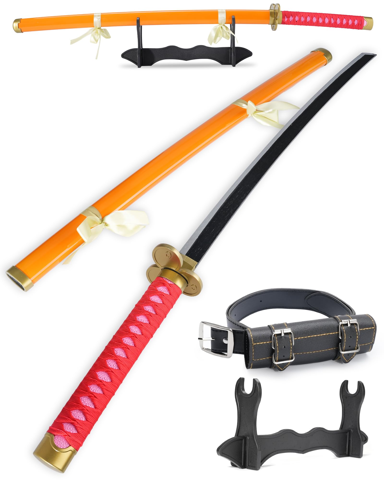 Photo 1 of ***missing display stand***Cold PLASTIC Blade Katana Sword - 41 inches Katana Replica with Holster Belt and Display Stand - Sword with Authentic Design Juzhicheng
