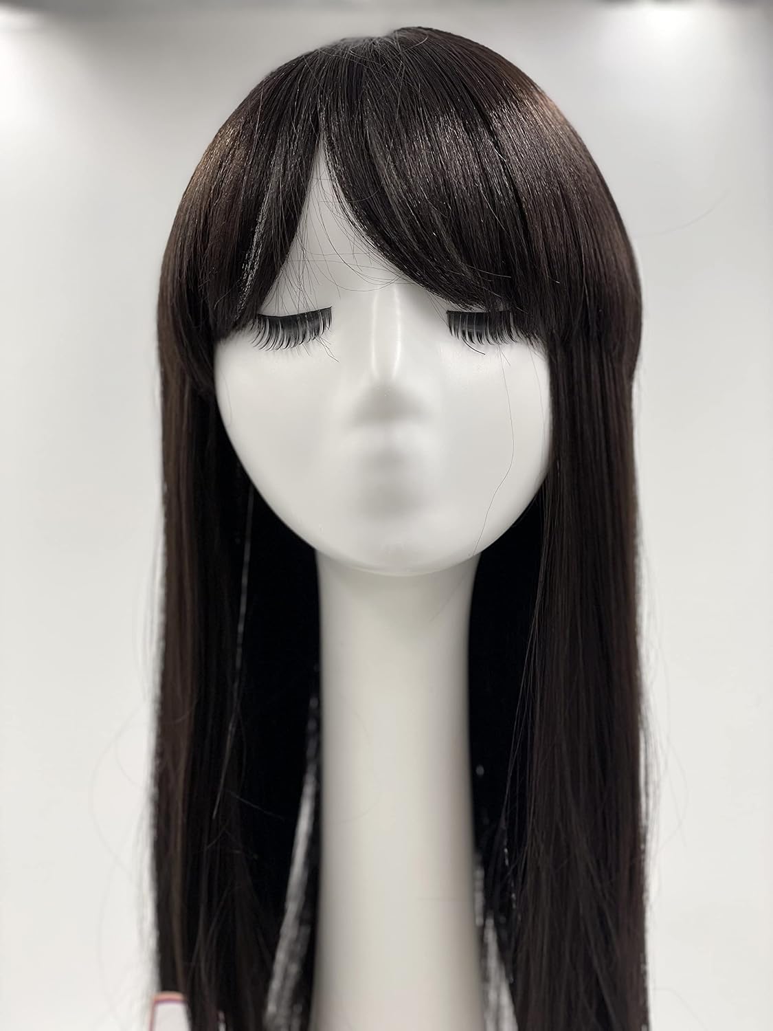 SLEEK Synthetic Long Straight Wig With Bang 34'' Straight wigs with 3 Combs in Non Lace Wig Can Be Heated-4 - Image 3