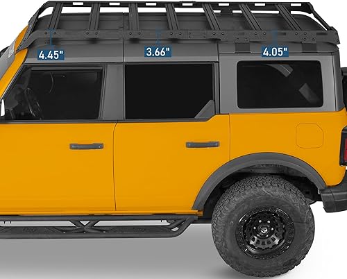 Vista 23 de u-Box Bronco - Cesta de carga de aluminio compatible con Ford Bronco 2021 2022 2023 2024 2025 4 puertas Hardtop