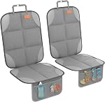 Smart eLf Car Seat Protector, 2Pack car seat Protector for Baby carseat with Thickest Padding, Non Slip Backing Mesh Pockets for Baby, Pet