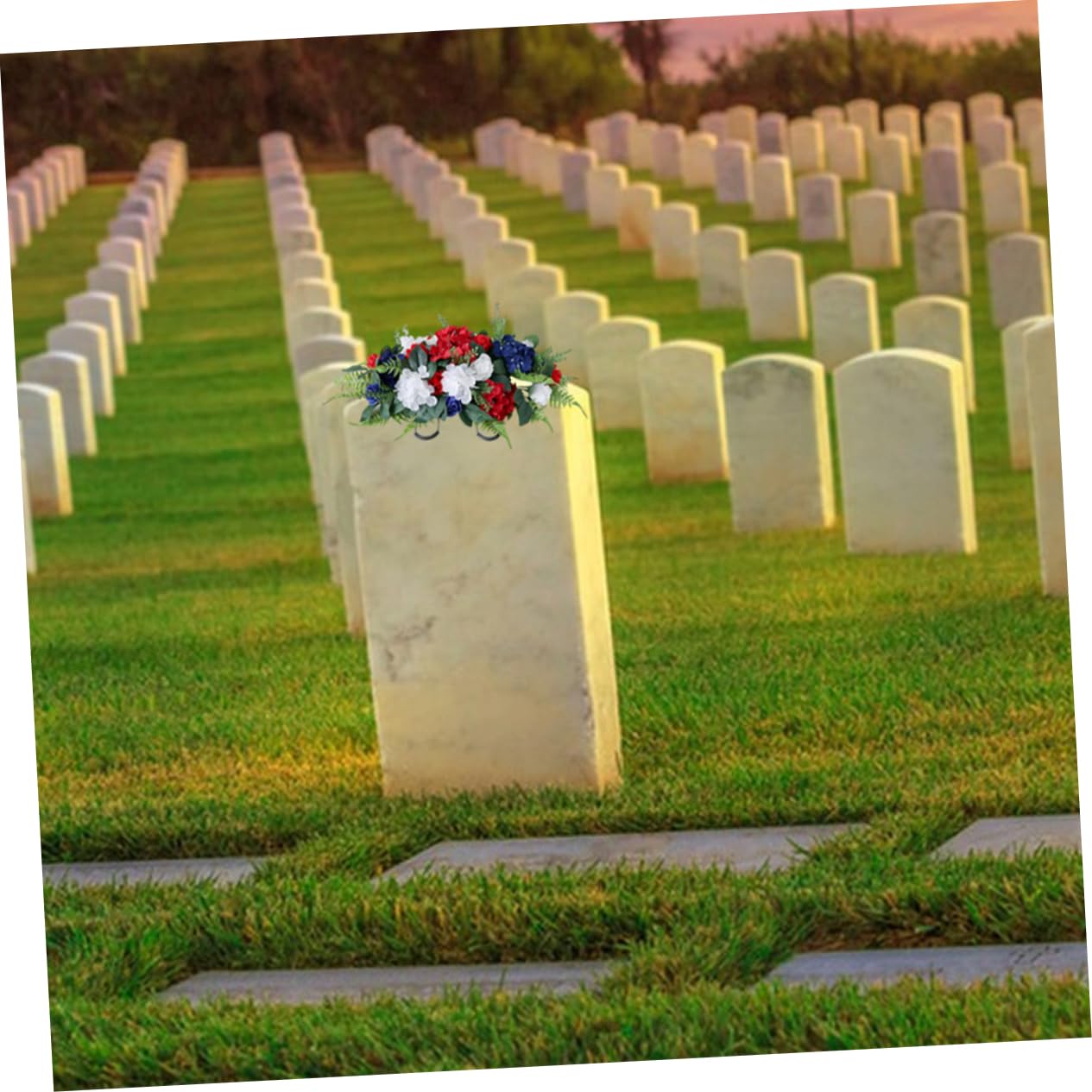 POPETPOP Fiori Artificiali Per Lapidi Sella Plastica Fiori Per Tombe Cimitero Decorazione Per Lapidi All Aperto Resistenti Alle Intemperie