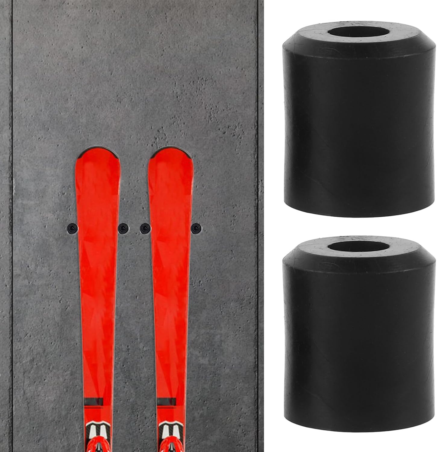 SUPVOX 2pcs Snowboard and Ski Wall Mount Rack Black Vertical Storage Hanger Holder for Indoor Snowboard Display and Garage Organization
