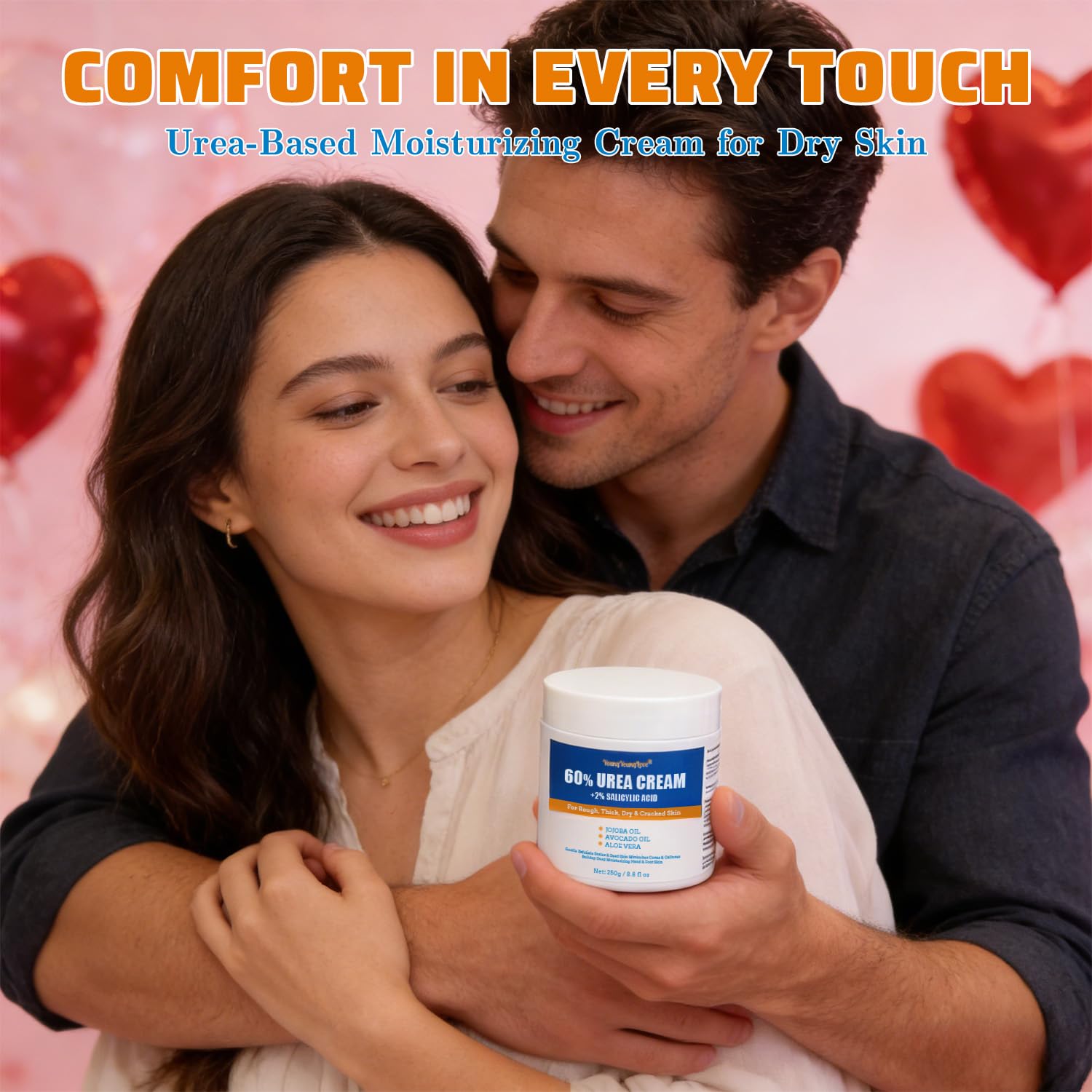 Urea Cream 60 percent for Feet Maximum Strength with 2% Salicylic Acid for Dry Cracked, Soothes and Softens Foot Hands Elbows Knees Heels, Remove Calluses Deep Moistrizing with Aloe Vera, 8.8 oz - Image 8