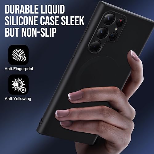 Miniatura 4 de YSLBWLE Funda para Samsung Galaxy S22 Ultra, funda delgada de silicona líquida, a prueba de golpes, funda delgada para Samsung Galaxy S22 Ultra,