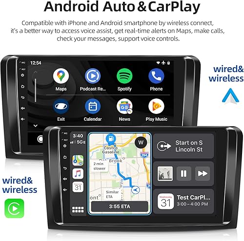 Miniatura 3 de [2+64G] Android 13 Estéreo de coche para Mercedes Benz GL ML Clase W164 ML280 ML350 ML500 X164 GL320 GL350 GL450 2005-2011 con Carplay inalámbrico y