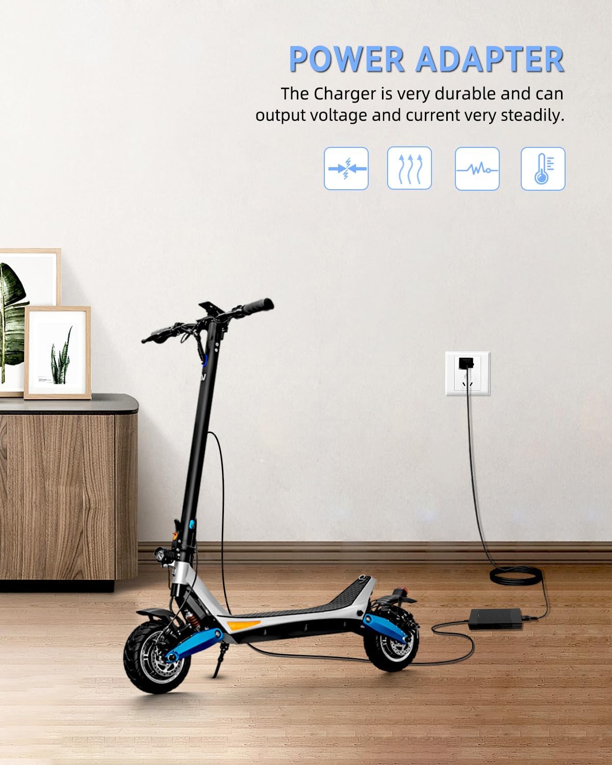 54.6V AC Adapter Charger Compatible with wallke Ebike F1 Mountain F2 Fat H6 Folding H2 Folding Fat X2 X2 Pro X3 X3 Pro Aniioki A7 Pro K26S Full Suspension Mountain All Model 48V Power Supply