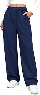 Sweatpants Women 2025 Fall Baggy Wide Leg Lounge Pants Casual Elastic High Waisted Workout Joggers with Pockets