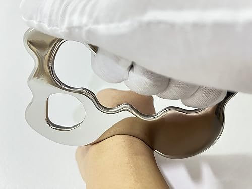 Miniatura 4 de NCCYOOT Gua sha - Herramienta de acero inoxidable gua sha-3 piezas, herramienta de masaje Gussha, herramienta de raspado muscular para terapia de