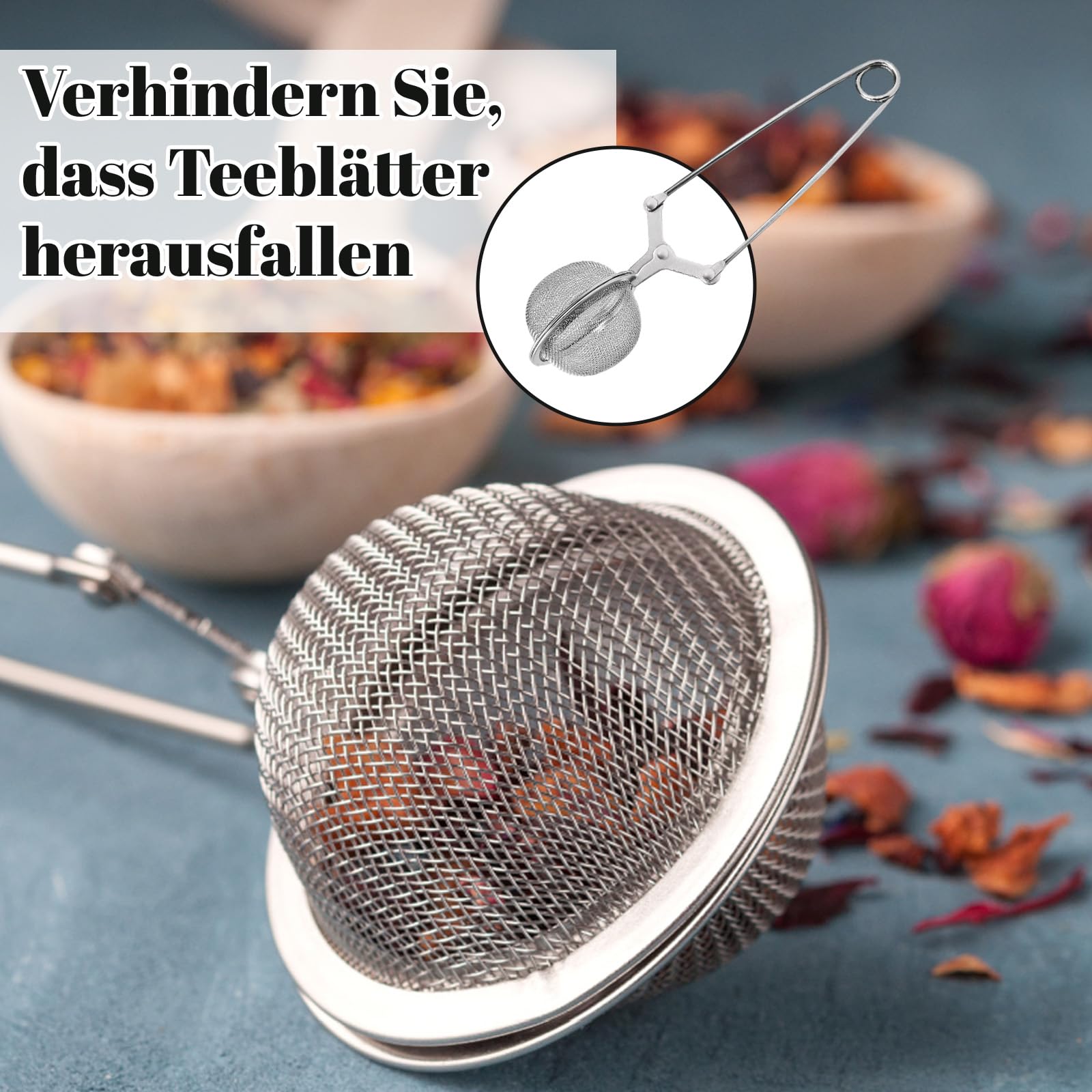 Pinze da tè in acciaio inox 304 - Infusore per tè a forma di sfera