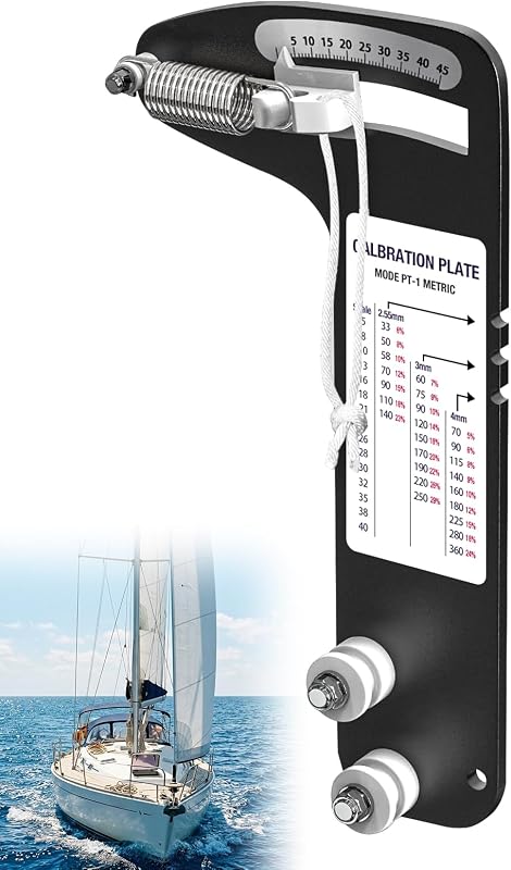 Sailboat Rigging Tension Gauge PT-1M | Rated up to 360kg Accurate Hands-Off Rigging Tool, Wire Rope Standing Rigging for 2.55mm,3mm,4mm Diameter Wire Cable