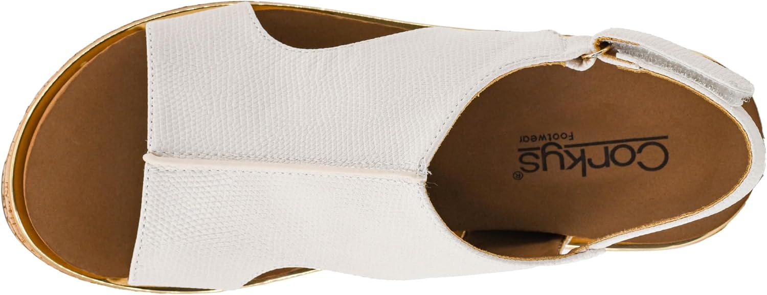 Corkys Footwear Womens Carley Wedges, Featuring Corkys EVA Foam Cushioned Insoles, A 2.5 Inch Heel, Lightweight For All Day Wear, And Hook And Loop Closure