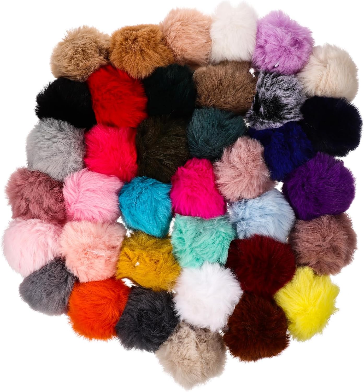 KALLORY 37pcs Artificial Fur for Crafts Decorative for Hats Bags and Home Accessories Easy to Use for Creative Projects