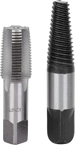 Garosa Juego de grifos de tubo de 1/2 pulgada Herramientas extractoras de tuberías rotas de acero de alto carbono Kit de reparación de removedor de