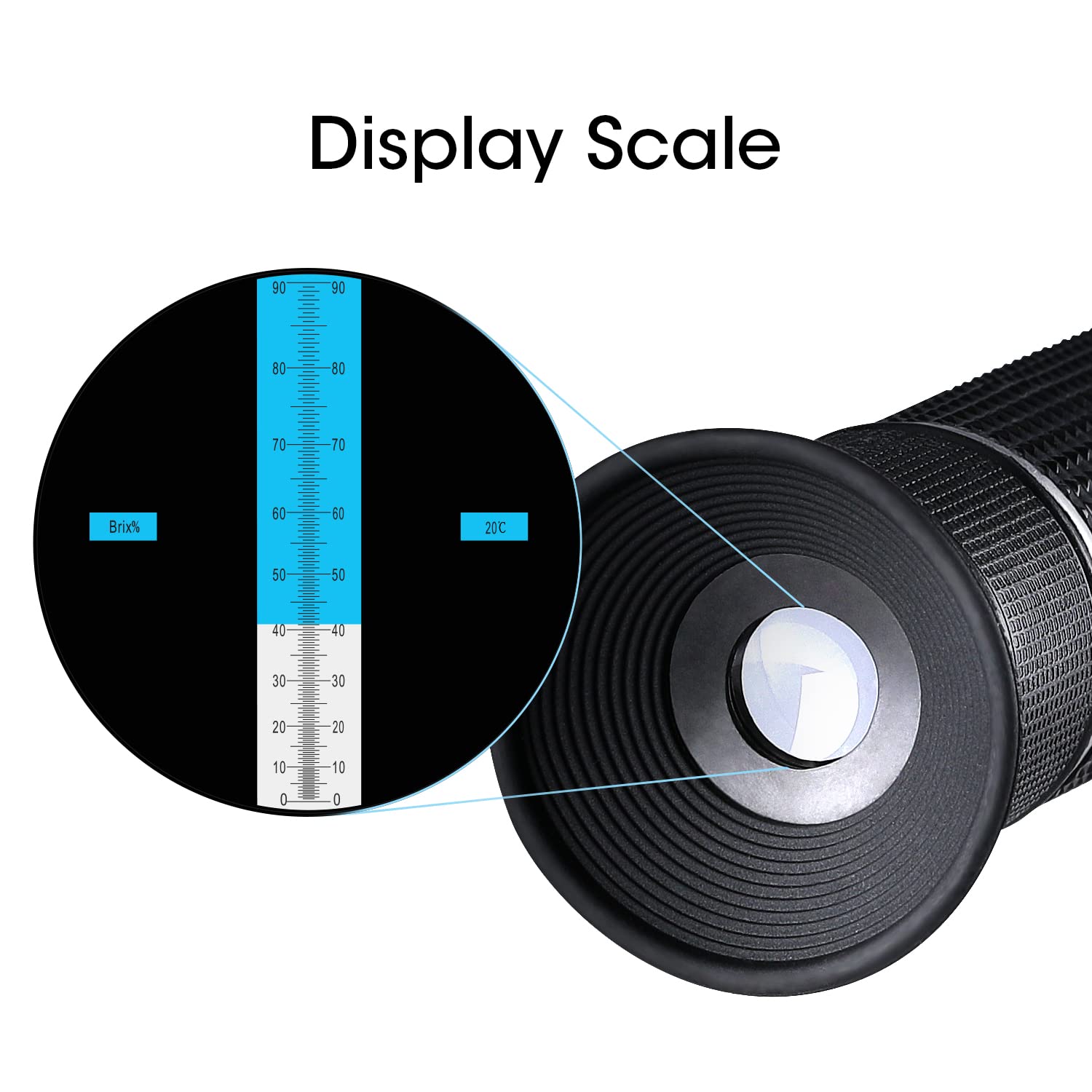 0-90% Brix Meter Refractometer Handheld Sugar Refractometer High Accurate Brix Measurement Meter