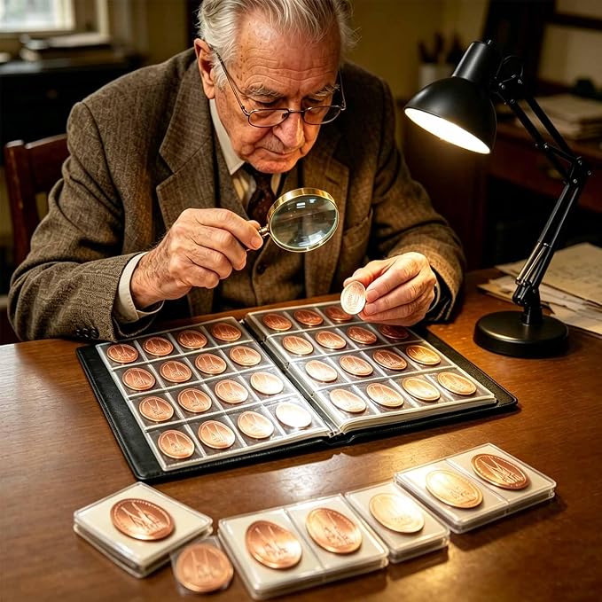 Álbum para monedas prensadas portátil negro miniatura 2