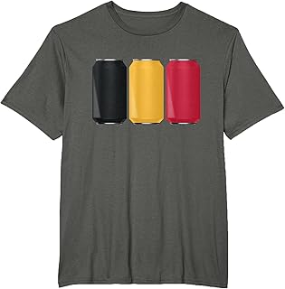 Patriotic Beer Cans Belgium Flag T-Shirt