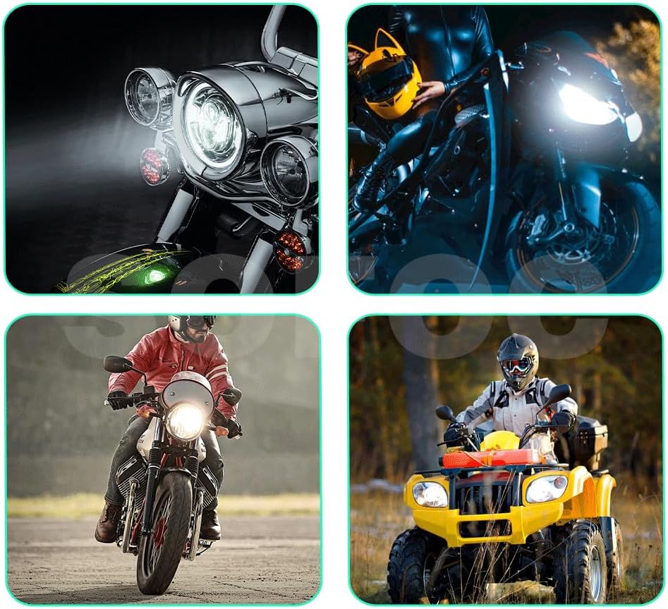 SOFOC HS5X LED Bulbs High/Low Beam For Motorcycle/Car Fog Light Bulb DC 12V-18V 60W 4000Lm Super Bright 3570 4SMD White 1PCS