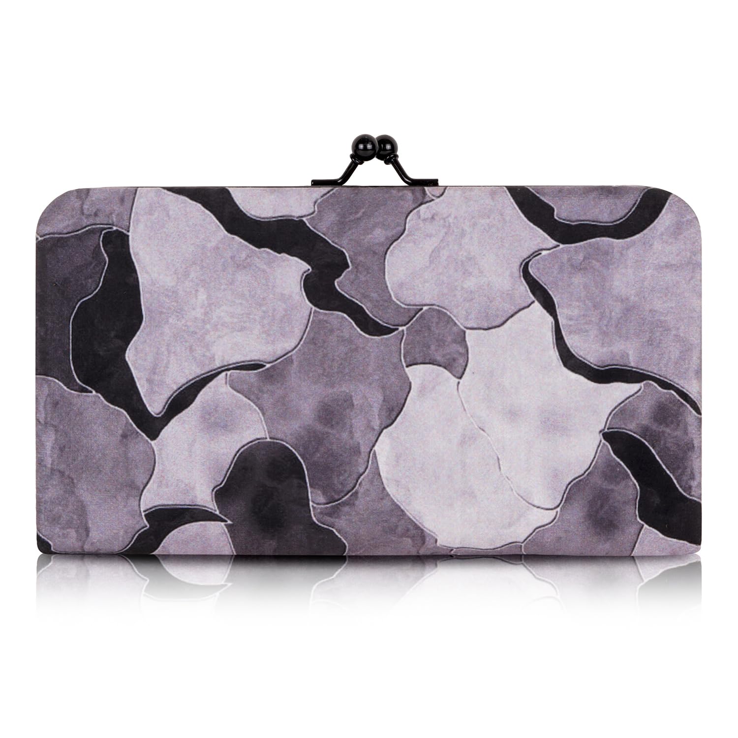 Wallet for Women Stylish Latest Multicolor Printed Vegan Leather Mobile phone Holder Card Slots Magnetic Kiss Lock Zip Pocket Hand Clutch for Daily Use Girls Gift Party Ladies Purse