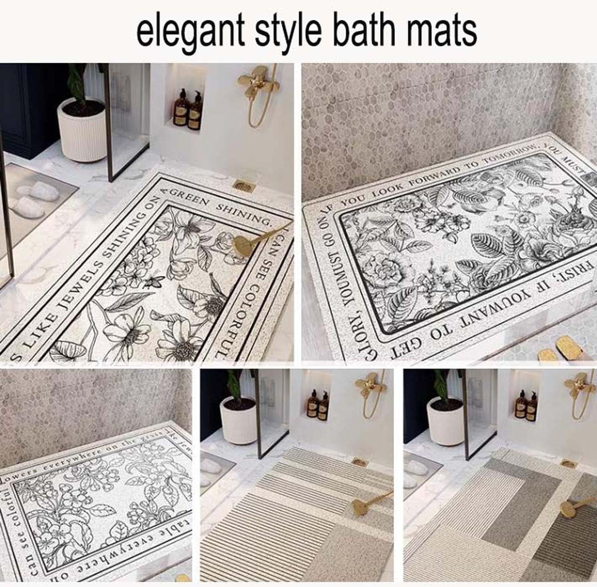Alfombrilla de ducha antideslizante de lufa para zonas húmedas de baño, alfombrilla de ducha de PVC antimoho, diseño hueco para un mejor drenaje, tamaño grande