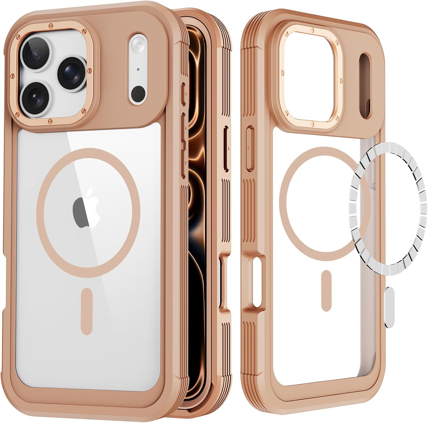 Magnetic for iPhone 17 Pro Max Case,Shockproof 360° Protection,Clear Back