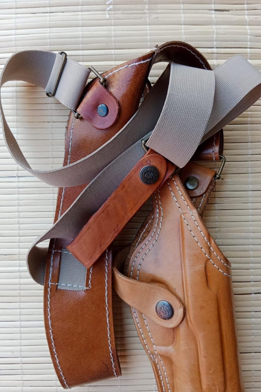Shoulder Holster for SAR 9 Right Hand Genuine Leather Custom Made Airsoft Gun Holster Mustard Color - Mustard