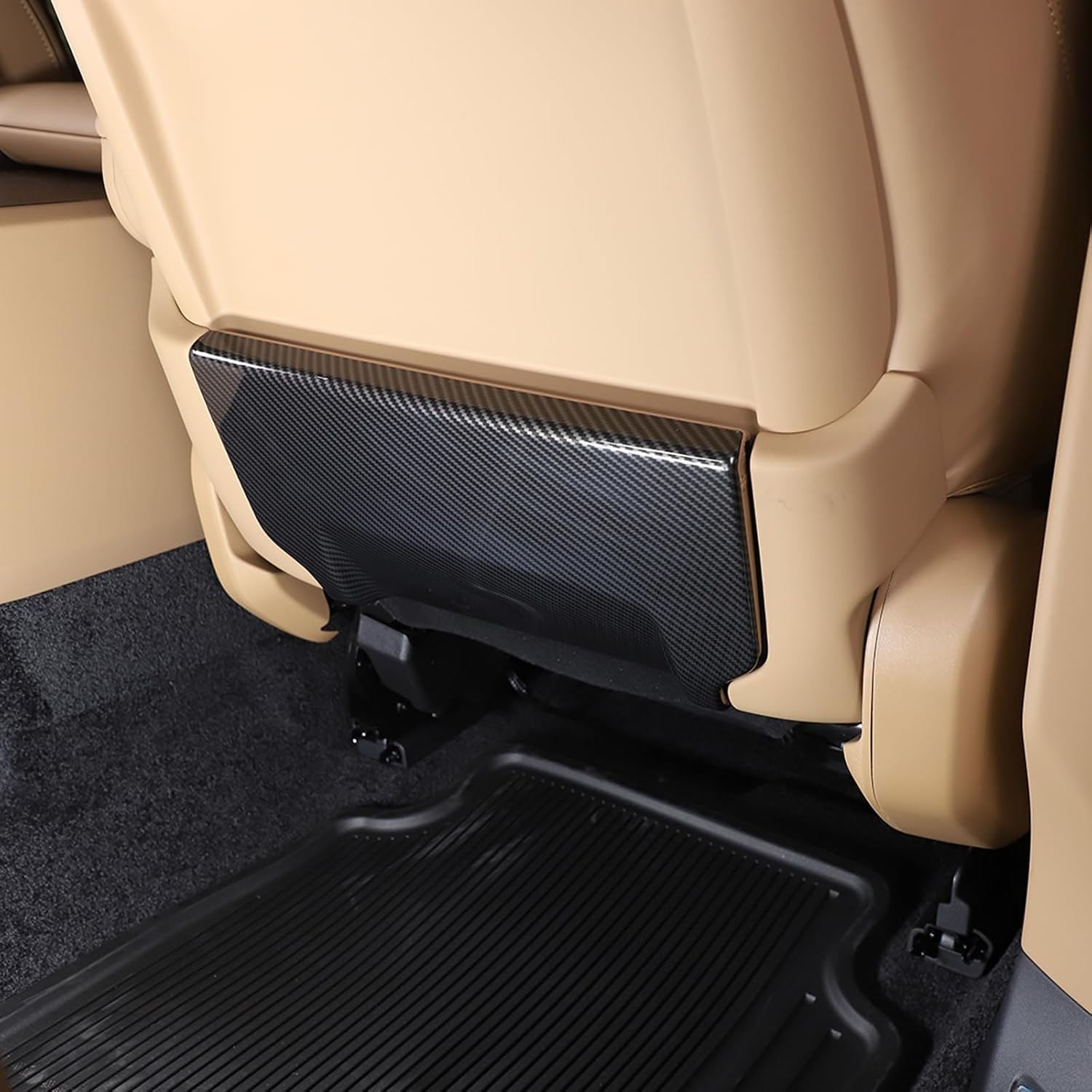 HAPPYHORSE Car seat Kick Protective Cover Trim Compatible with Land Rover Range Rover Sport 2018-2024 Car seat Back Panel Kick Cover Protects Interior Decoration (Carbon Fiber Grain)
