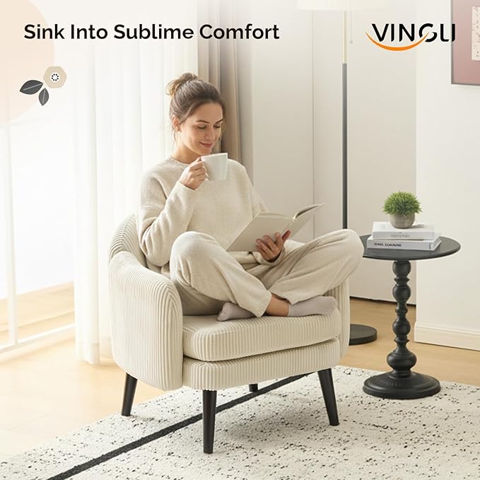 Sillón Tapizado Beige Pana Madera 1 Cuerpo miniatura 8