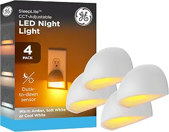 GE SleepLite Plug-in Night Light with Dusk-to-Dawn Sensor (4 Pack)