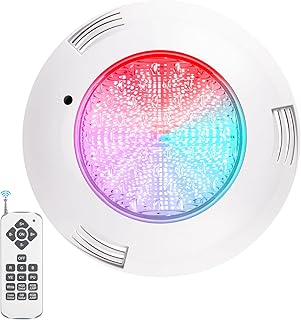 ledmo RGB LED Poolbeleuchtung Unterwasser,PAR56 Einbaugehäuse 38W Poolscheinwerfer (Ersetzt 300W Halogenlampen),IP68 Wasserdicht,Pool lichter mit Fernbedienung 12V AC/DC,Mit 1.5m Kabel,3800LM