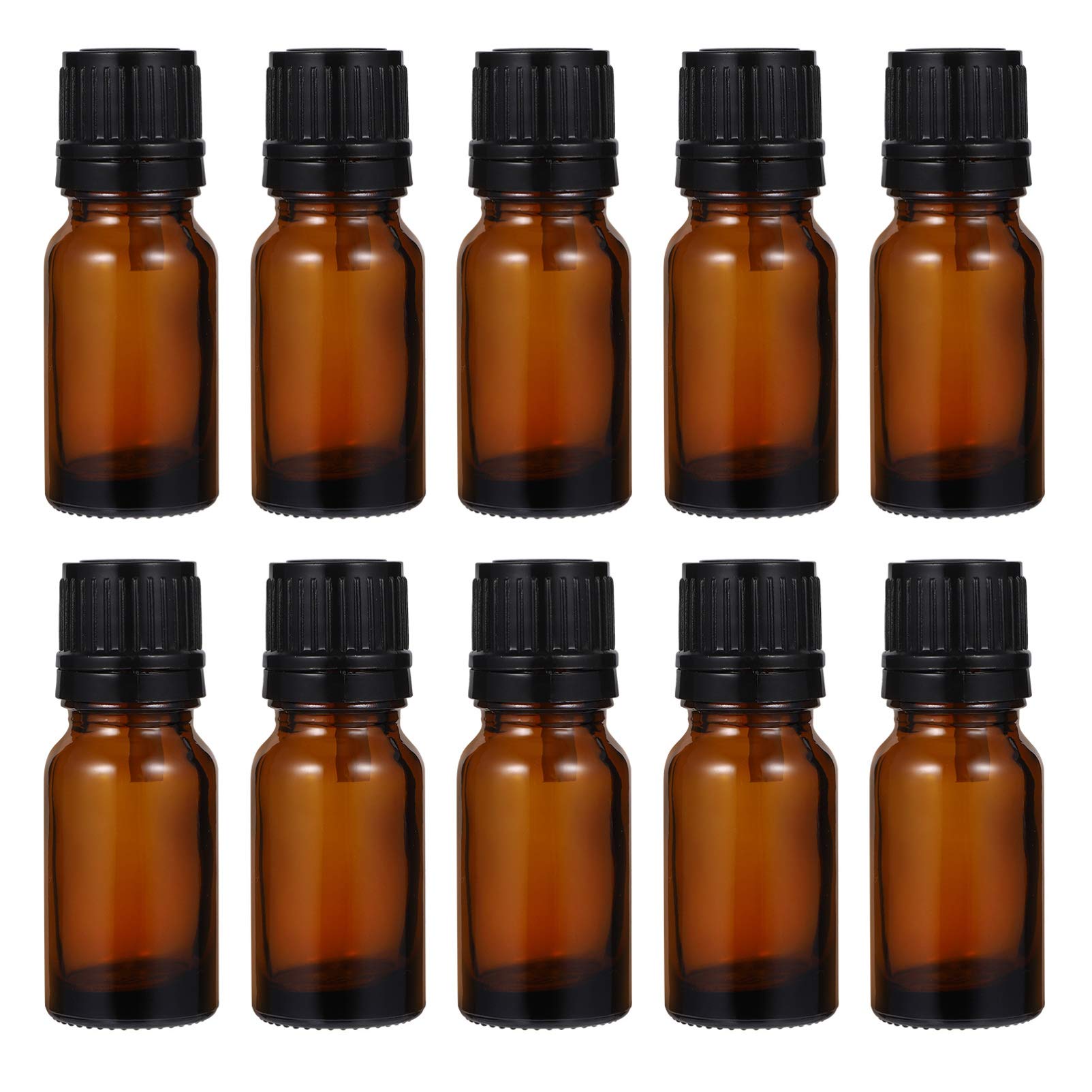 ERINGOGO Set di 24 Bottiglie Piccole Bottiglie Vuote Ricaricabili a Tenuta Stagna in Vetro da 10ml come Contenitori per Olio Essenziale e Viaggio Portatile