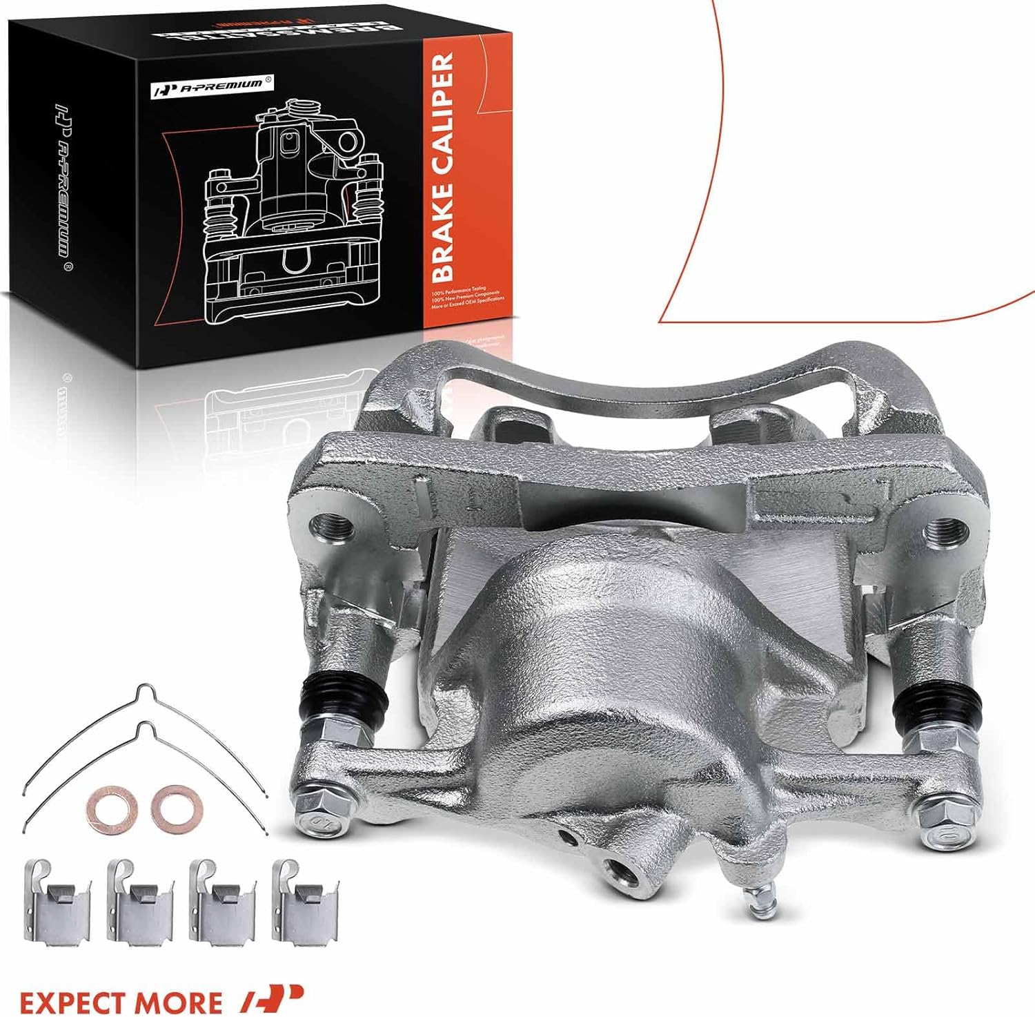 A-Premium Disc Brake Caliper Assembly with Bracket Compatible with Select Toyota Models - Camry 1992 1993 1994 1995 1996 L4 2.2L - Front Left Driver Side