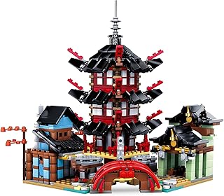 MOC Ninja Temple Building Set, Children's Pretend Ninja Kit, Compatible with Lego Ninja City - Collector's Edition Series, Gift for Ninja-Loving Sets for Boys 8-14 (810 Pieces)