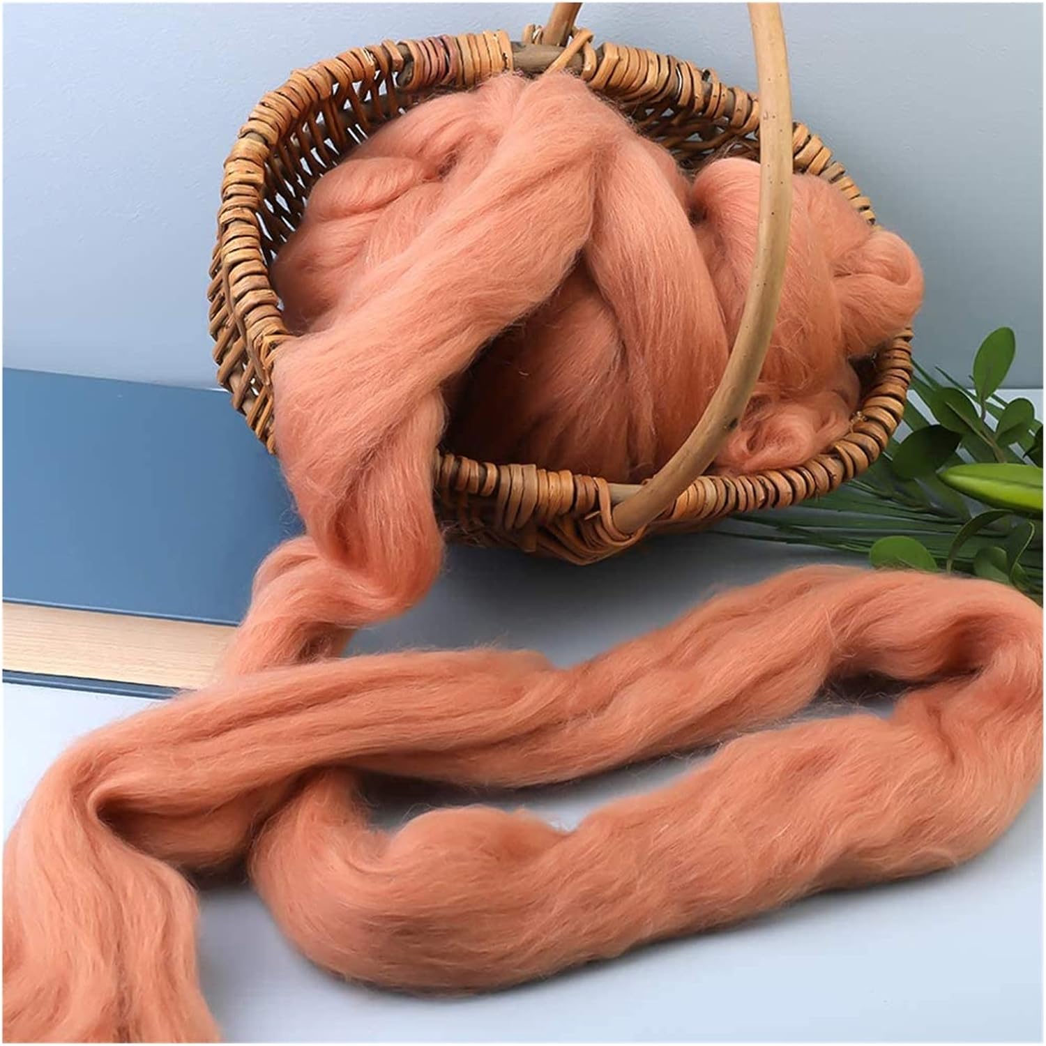 Double Knitting 150g Needle Felting Wool Wool Felting Wool Roving Wool Fibre for Needle Felting Wool Fibre Materials for Beginners (Color : Light Brown)