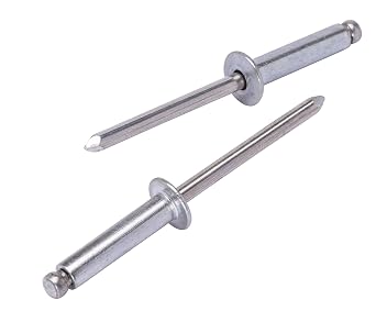 #614 Aluminum Rivets 25pc 3/16" Diameter, Grip Range 3/4" - 7/8", All Aluminum
