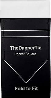 Men's White Cotton Extra Thick Flat Pre Folded Pocket Square on Card
