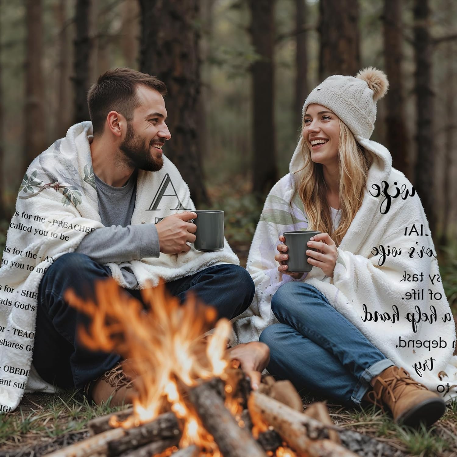 2Pcs Pastor Appreciation Day Blanket and Pastor Wife Appreciation Day Blanket Gifts Bulk Ideas - Unique Thank You Gifts for Men and Women, 60"x50" Throw Blankets, Decorations for Celebrations