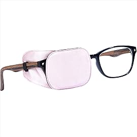 Astropic Silk Eye Patch for Adults Kids Glasses to Cover Either Eye (Medium, English Rose Pink)