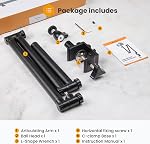 TARION Camera Desk Mount Stand - Articulating Arm, Flexible Adjustable Heavy Duty Tabletop DSLR Arm Boom for Flat Photography, Videography, Filming, Live Streaming TKB01