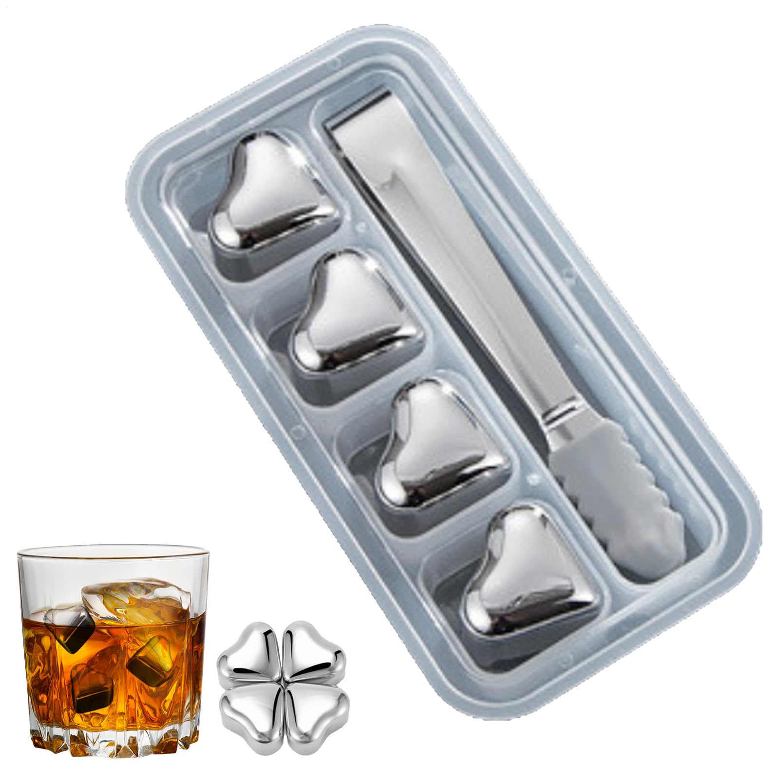 Bebida de bloque de hielo de metal reutilizable para enfriar whisky de forma rápida