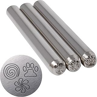 The Beadsmith Steel Design Stamps - Jewelry Stamping Tools, Stuff Design, 3-Piece Set, 3.125 Inches w/ 5 mm Base