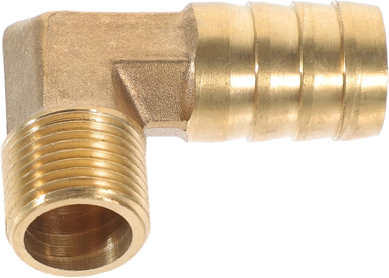 GLEAVI 90° Copper Elbow Hose Connector 5/8 Barb to 3/8 NPT Adapter Sturdy Plumbing Fitting for Air and Water Hoses