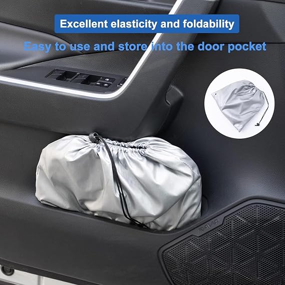 JDMCAR Liner Accessories (Black Trim) and Upgrade Front Windshield Sun Shade Compatible with Toyota RAV4 Accessories 2019-2024
